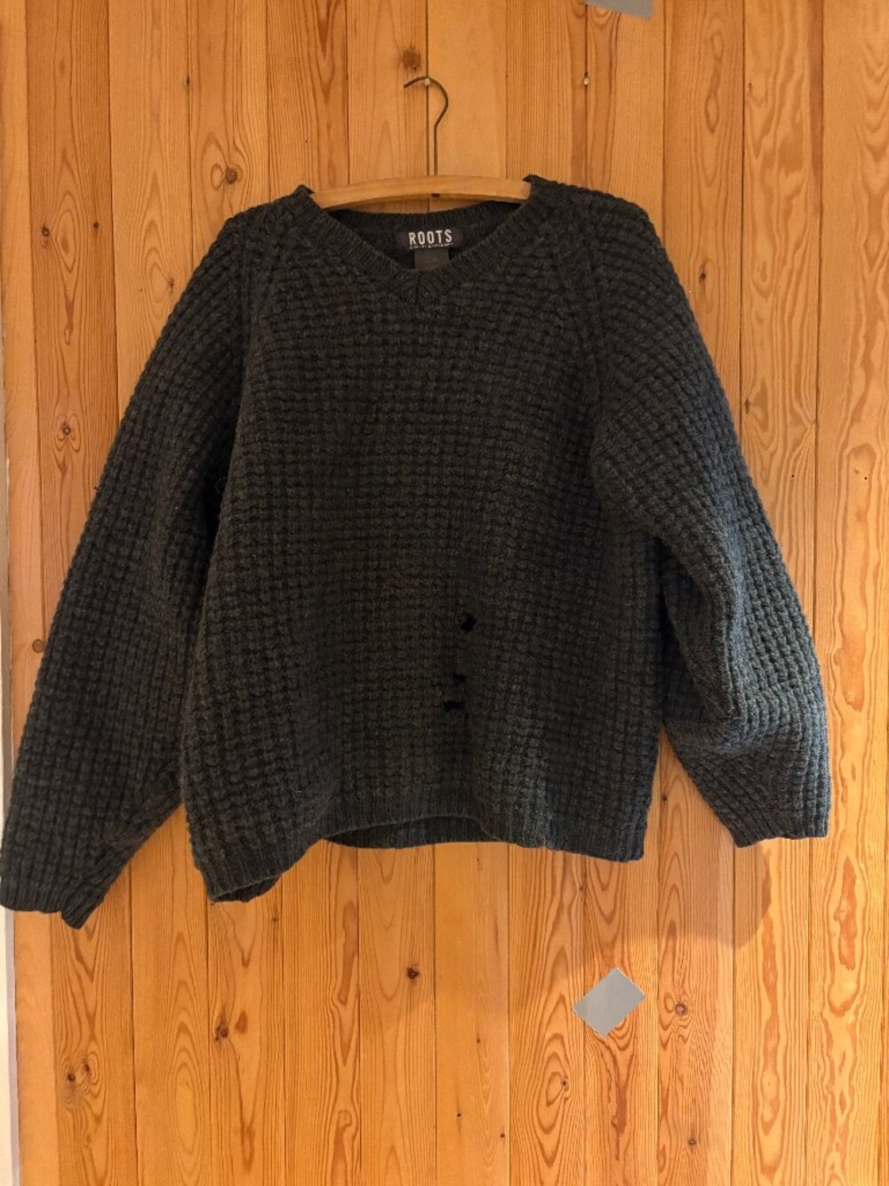 Fisherman Oversize Grey Roots Knit Sweater